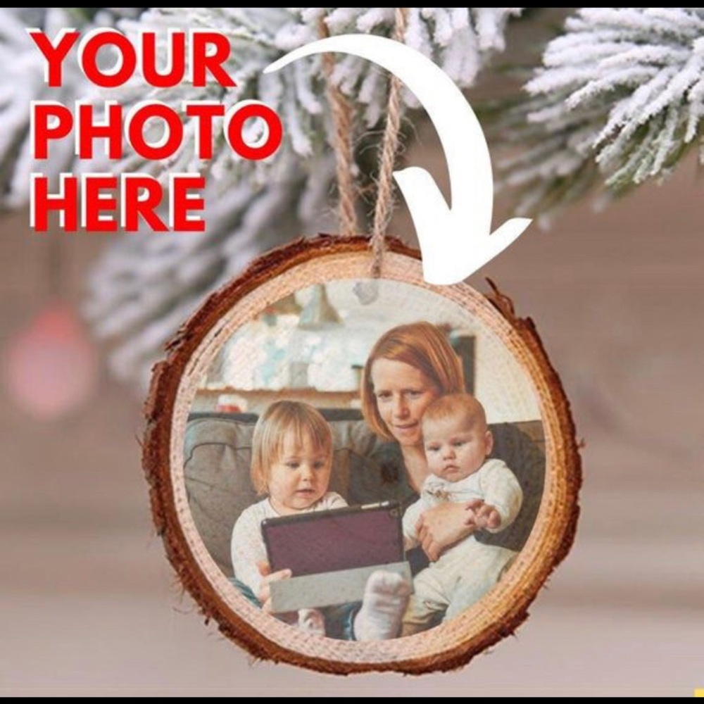Custom wood ornament with picture
